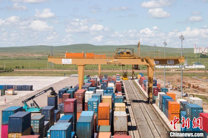 滿洲里站場(chǎng)站。　哈鐵提供