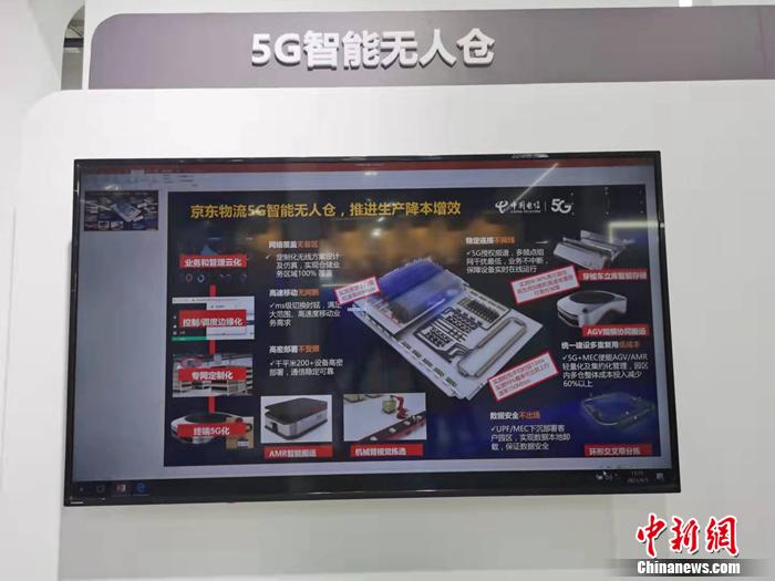 5G智能無(wú)人倉(cāng)。<a target='_blank' href='http://www.chinanews.com/' >中新網(wǎng)</a>記者 李金磊 攝